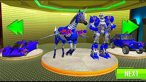 Flying Horse Robot Transformation Wars Jeep Robot Games - Android Gameplay