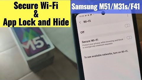 Samsung Galaxy M51/M31s/F41 Secure WiFi and App Lock and Hide in Hindi | Hidden Features