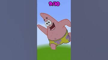 Sponge Bob Pixel Art in Minecraft #shorts