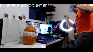 Rubber Banding a Pumpkin until Explosion