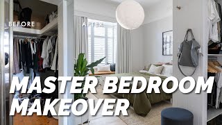 Luxurious Master Bedroom Transformation w Walk in Robe! DIY Renovation Bedroom Makeover Design Ideas