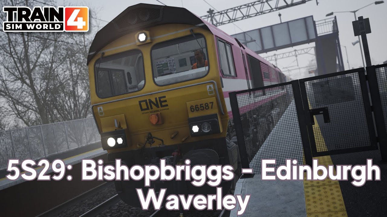 5S29: Bishopbriggs - Edinburgh Waverley - ScotRail Express - Class 66 - Train Sim World 4