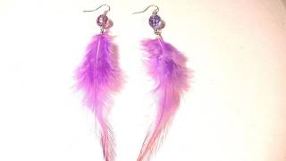 Beading Ideas - Feather earring
