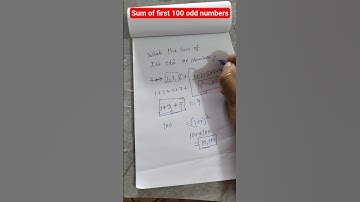 Sum of first 100 odd numbers #shorts#6thclass#math