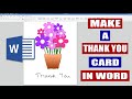 How to make a THANK YOU card in WORD | Microsoft Word Tutorials