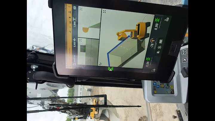 TRIMBLE EARTHWORKS automatic tilt control on engcon tiltrotator
