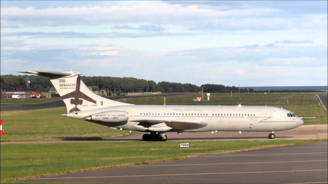 101 Sqn VC10 XR808 takes off from RAF Leuchars after a visit for the 2012 Airshow