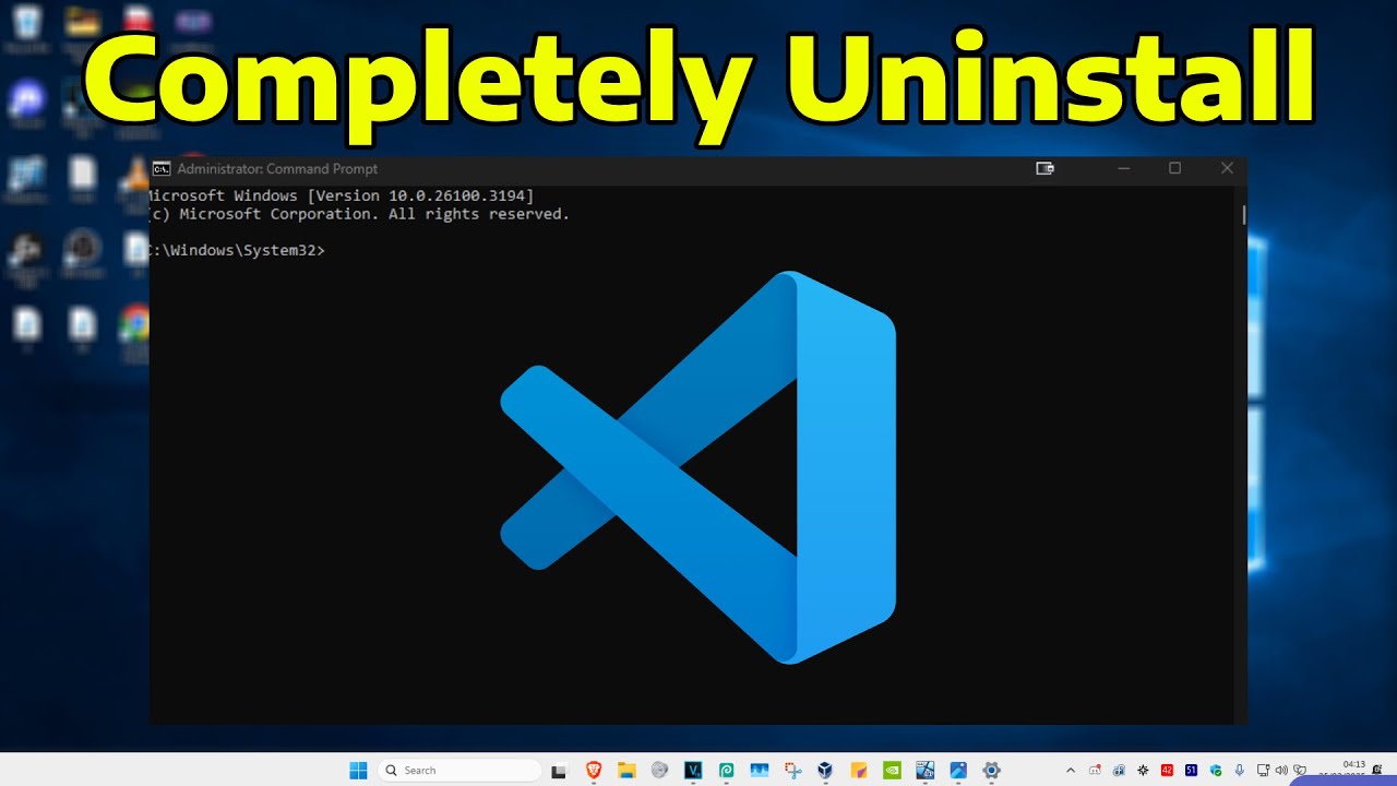 How To Uninstall Visual Studio Code With Extensions and Settings