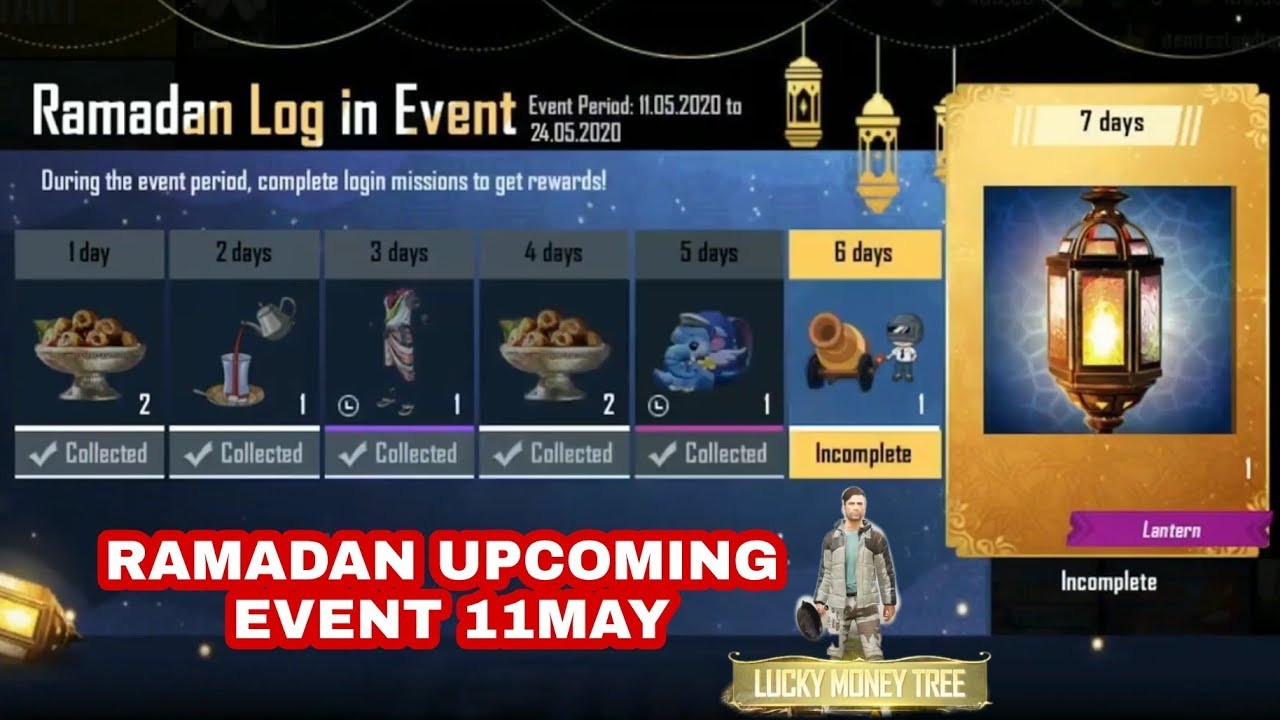 pubg mobile upcoming Ramadan event 7 day free log in rewards