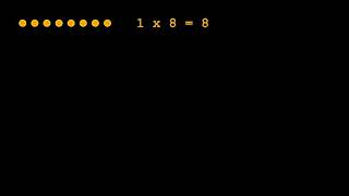 Tabla înmulțirii | Înmulțirea cu 8 | animație video + audio