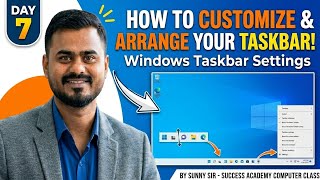 Windows Taskbar Kaise Use Kare? 💻 Taskbar Settings & Customization Tips! #computertips #shortcutkeys