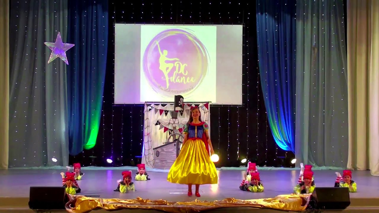 Детский танец \"Белоснежка и 7 гномов\". Легкий танец - YouTube