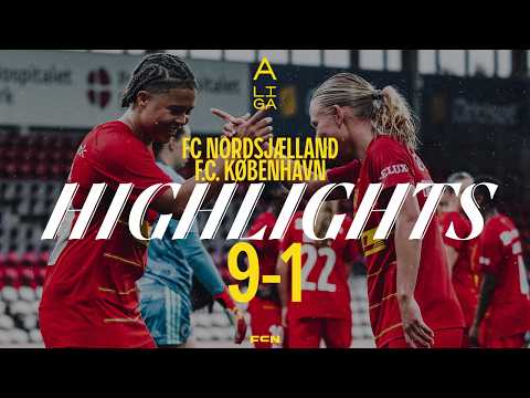 Highlights: FC Nordsjælland 9 - 1 F.C. København (A-Liga)