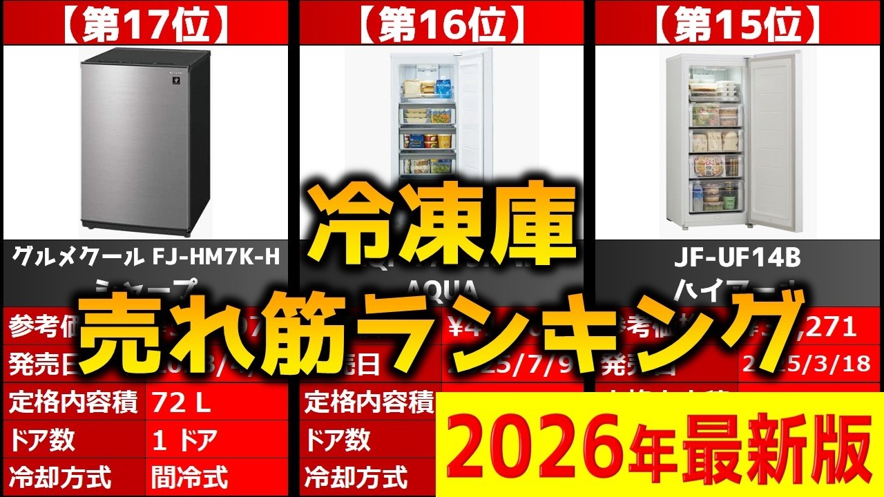 2026年】「冷凍庫」おすすめ人気売れ筋ランキング20選【最新】 - YouTube