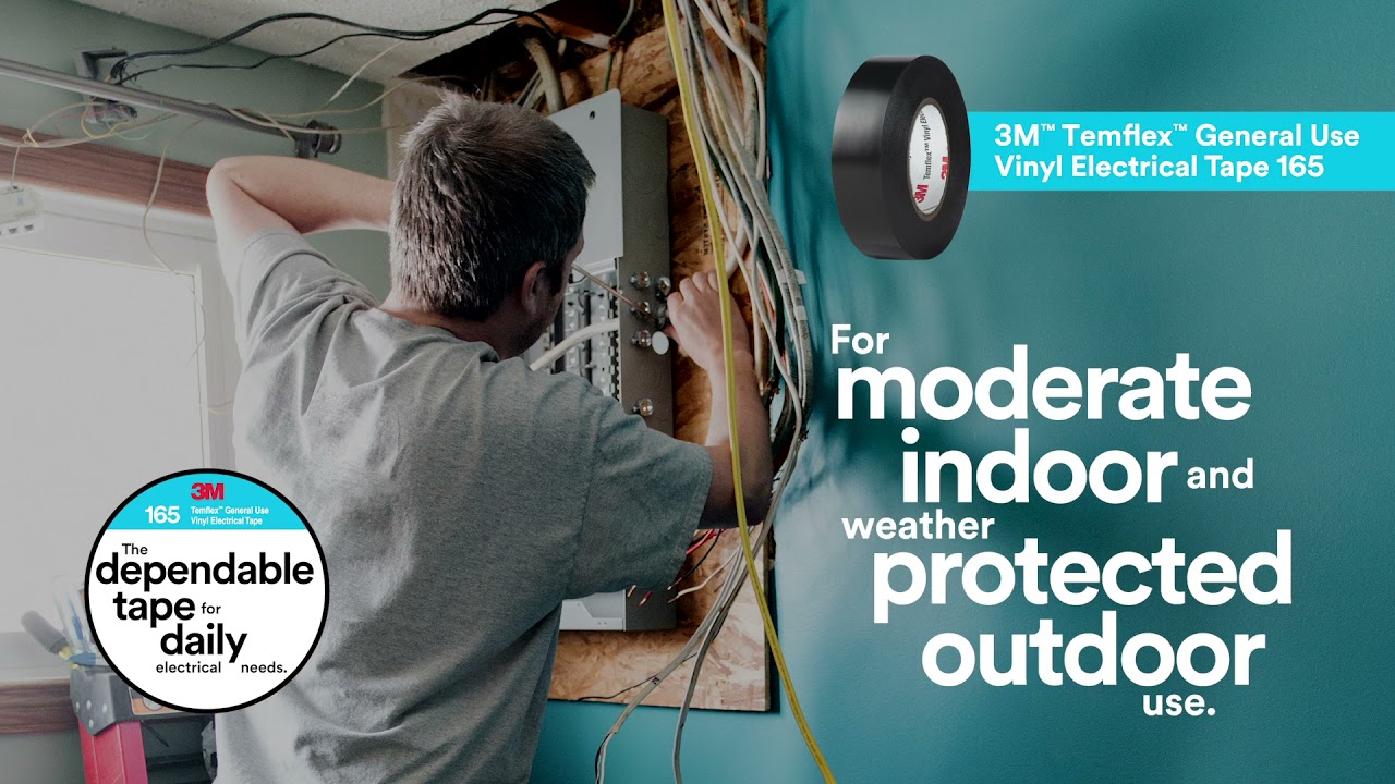3M™ Temflex™ 165 General Use Vinyl Electrical Tape YouTube