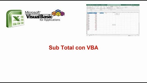 Sub Total con VBA