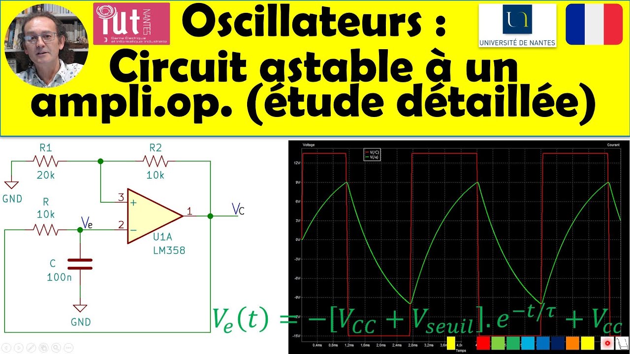 Oscillateurs : Circuit astable à 1 ampli.op.