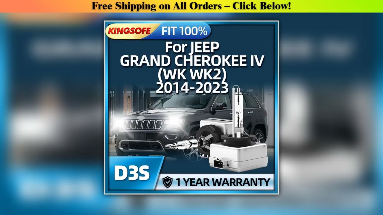 2PCS D3 HID Bulb Xenon Headlight 6000K For JEEP GRAND CHEROKEE IV (WK WK2) 2014 2015 2016 2017