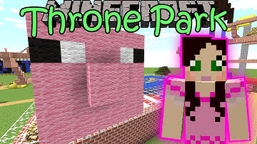 Minecraft: TRONE AMUSEMENT PARK (Custom Map) Part 1