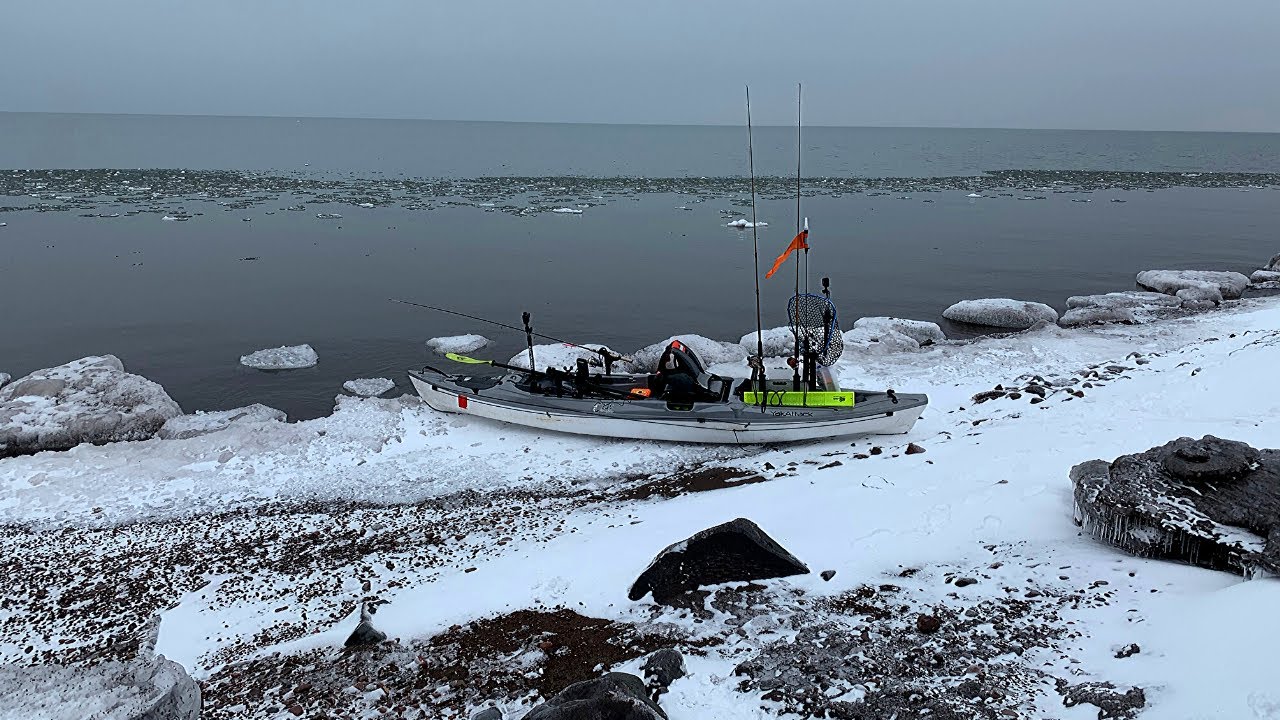 Winter Fishing On The GREAT LAKES For Coho Salmon YouTube