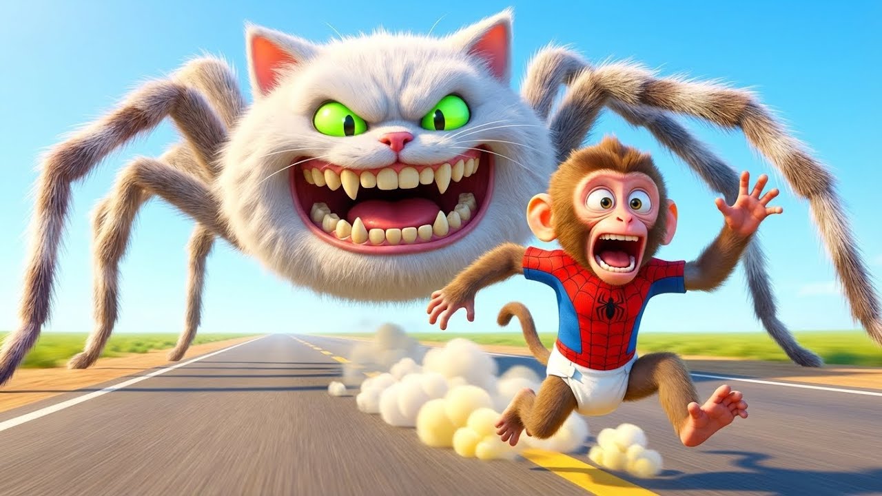 Messy Faces the Kitten’s Spider Curse! 😵🔥 | Messy Monkey Life