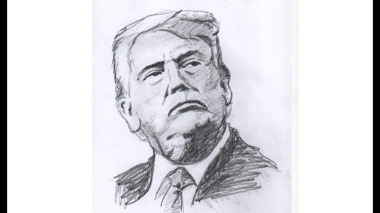 Cómo dibujar a Donald Trump. Con enlace para descargar, cuadrícula y  encaje. Paso a paso. Claroscuro - thptnganamst.edu.vn