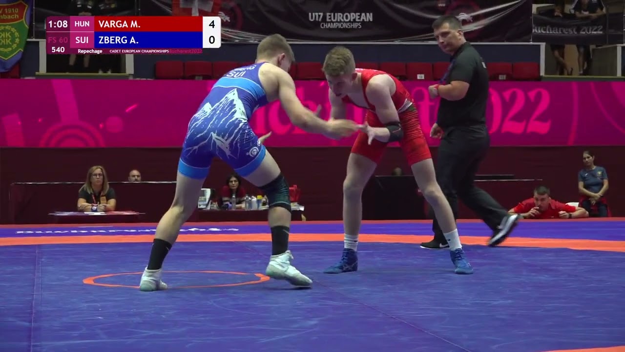 Repechage FS - 60 kg: M. VARGA (HUN) v. A. ZBERG (SUI)