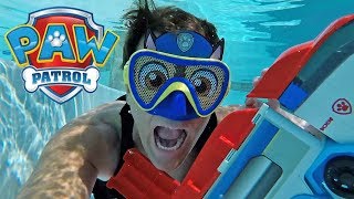 Swimming With My Paw Patrol Chase Mask Underwater ! || Toy Review || Konas2002