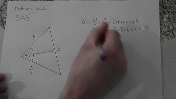 The Cosine Rule to find a side (1 minute maths)