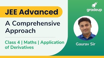 Application of Derivatives | Class 4 | Class 12 Maths | IIT JEE Prep | JEE Advanced | Gradeup JEE