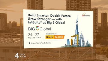 Build Smarter. Decide Faster. Grow Stronger — with In4Suite® at Big 5 Global #big5Global