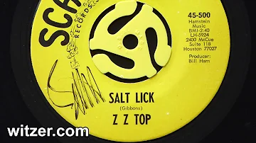 SALT LICK - Z Z TOP (1969) on Scat Records 45 RPM (RARE original) signed by Billy Gibbons  -  ZZ TOP