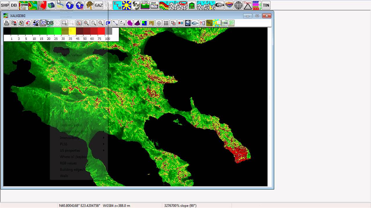 Χάρτες κλίσεων και εκθέσεων με MICRODEM