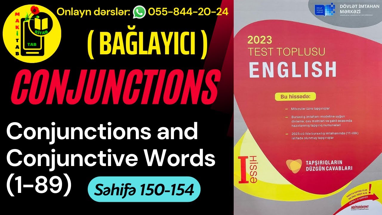 DİM YENİ TEST TOPLUSU 2023 İNGİLİS DİLİ | CONJUNCTIONS AND CONJUNCTIVE WORDS | Conjunctions 1-89