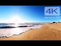 5K Virtual Run background video for Treadmill - Carolina Beach to Kure Beach ocean shore run.