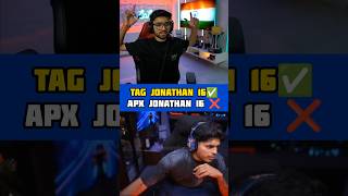 Lolzzz Gaming on TAG Jonathan Name 🤯 Jonny React on TAG org name 😳 #bgmi #gaming #jonathan #esports