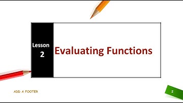 Evaluating functions | General mathematics | grade 11