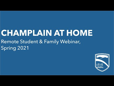 Champlain at Home: A Webinar for Remote Student and their Families