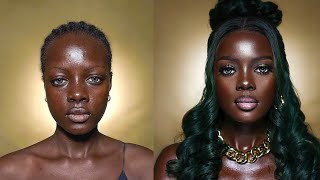 FLAWLESS MAKEUP TRANSFORMATION ON DARK SKIN USING NIGERIAN BRANDS | MAKEUP TUTORIAL  #makeup