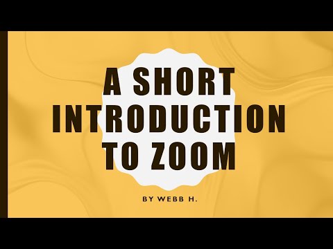 A Short Intro To Zoom