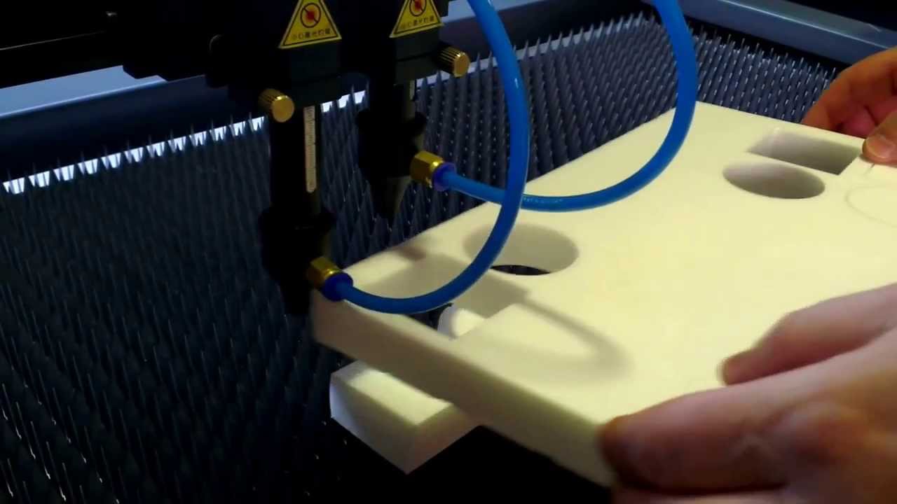Pollifan SIERRA ARGENTINA - Máquina GOLDEN LASER de 65W cortando Polyfan de 22mm ...