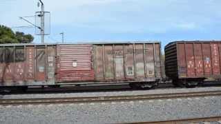 Ferromex Trío de SD40-2 la 3207, 3161 y 3184 en la antigua estación de Querétaro. México NOAS_5