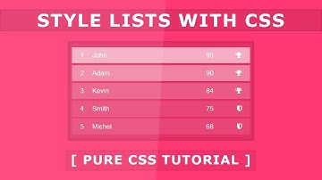 Style Lists With Css - Css Lists Style - Pure CSS Tutorial - Css Hover Effects