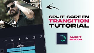 Split screen transition like Aftereffects 🥵🔥 Alight motion tutorial in tamil | Crazy Tech