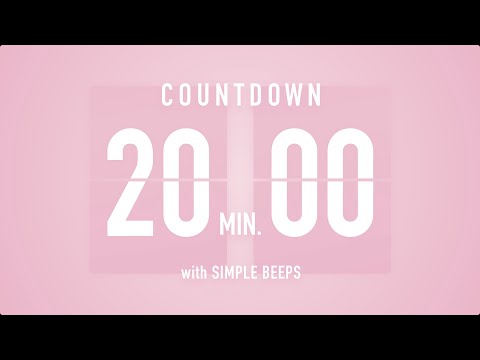 20 Min Countdown Flip Clock Timer Simple Beeps