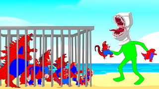 Rescue Team GODZILLA, KONG, SHARKZILLA From TOILET MONSTER RADIATION | Godzilla Cartoon Compilation