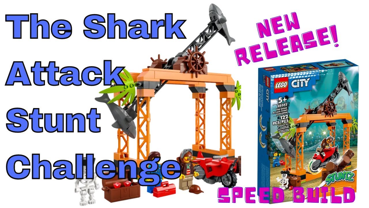 LEGO 60342 City The Shark Attack Stunt Challenge Speed Build Review -  YouTube