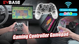 How to Play Games in Your Tesla—EVBASE RGB Bluetooth Controller for Tesla Model Y/3/S/X/Cybertruck