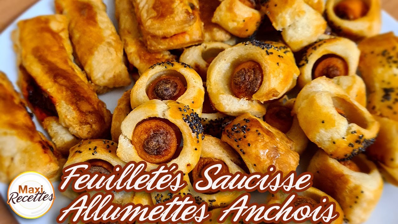 Feuilletés à la Saucisse et Allumettes aux Anchois - Recette Facile