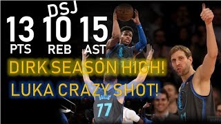 Luka Doncic, Dennis Smith Jr., Dirk Nowitzki🔥🔥Full Highlights vs Knicks [60fps] - 30.1.19